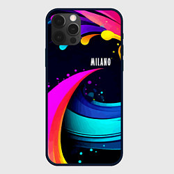 Чехол для iPhone 12 Pro Max Neon abstraction - Milano, цвет: 3D-черный