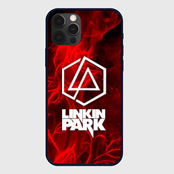 Чехол для iPhone 12 Pro Max Linkin park fire flower, цвет: 3D-черный