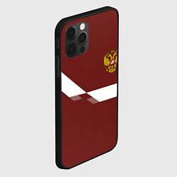 Чехол для iPhone 12 Pro Max Россия спорт геометрия, цвет: 3D-черный — фото 2