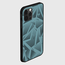 Чехол для iPhone 12 Pro Max Абстракция разбитое стекло, цвет: 3D-черный — фото 2