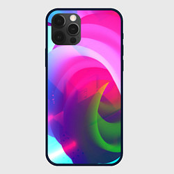 Чехол для iPhone 12 Pro Max Неоновая абстракция градиент, цвет: 3D-черный