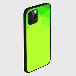 Чехол для iPhone 12 Pro Max Кислотная геометрия лайм, цвет: 3D-черный — фото 2