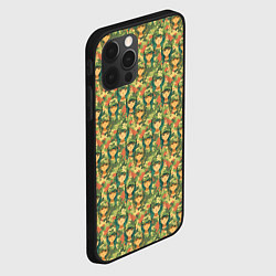 Чехол для iPhone 12 Pro Max Камуфляжный узор с девушками в военной форме, цвет: 3D-черный — фото 2