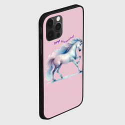Чехол для iPhone 12 Pro Max Чаруй реальность на розовом, цвет: 3D-черный — фото 2