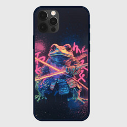 Чехол для iPhone 12 Pro Max Самурай жаба - неоновое граффити крупно, цвет: 3D-черный