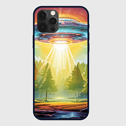 Чехол для iPhone 12 Pro Max UFO In The Forest, цвет: 3D-черный
