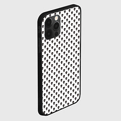 Чехол для iPhone 12 Pro Max Паттерн с черепами, цвет: 3D-черный — фото 2