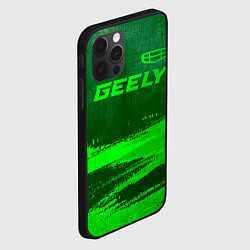 Чехол для iPhone 12 Pro Max Geely - green gradient посередине, цвет: 3D-черный — фото 2