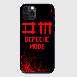 Чехол для iPhone 12 Pro Max Depeche Mode - red gradient, цвет: 3D-черный
