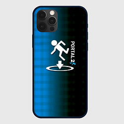Чехол для iPhone 12 Pro Max Portal pattern geometry, цвет: 3D-черный