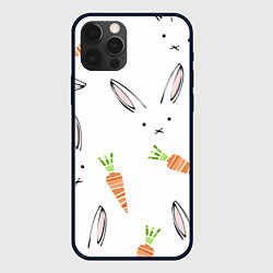 Чехол для iPhone 12 Pro Max Морковный зая, цвет: 3D-черный