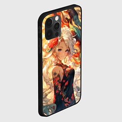 Чехол для iPhone 12 Pro Max Девушка аниме с драконом, цвет: 3D-черный — фото 2