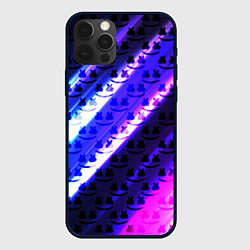 Чехол для iPhone 12 Pro Max Marshmello неоновый паттерн, цвет: 3D-черный