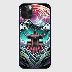 Чехол для iPhone 12 Pro Max Японский пейзаж природа, цвет: 3D-черный