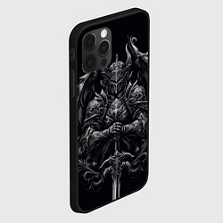 Чехол для iPhone 12 Pro Max Готический рыцарь, цвет: 3D-черный — фото 2