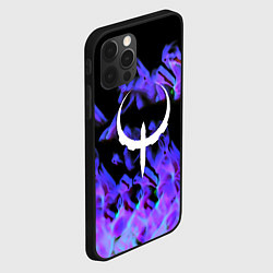 Чехол для iPhone 12 Pro Max Квейк неоновый огонь, цвет: 3D-черный — фото 2