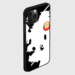 Чехол для iPhone 12 Pro Max СССР текстура герб, цвет: 3D-черный — фото 2