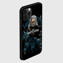 Чехол для iPhone 12 Pro Max The Witcher and wolfs, цвет: 3D-черный — фото 2