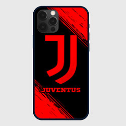 Чехол для iPhone 12 Pro Max Juventus - red gradient, цвет: 3D-черный