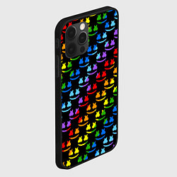 Чехол для iPhone 12 Pro Max Marshmello dj colors, цвет: 3D-черный — фото 2