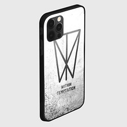 Чехол для iPhone 12 Pro Max Within Temptation - white gradient, цвет: 3D-черный — фото 2