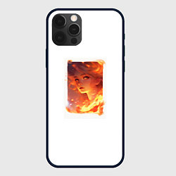 Чехол для iPhone 12 Pro Max Flame girl, цвет: 3D-черный