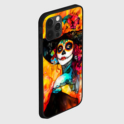 Чехол для iPhone 12 Pro Max Катрина в черной шляпе, цвет: 3D-черный — фото 2