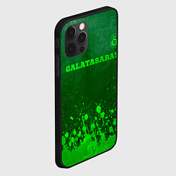 Чехол для iPhone 12 Pro Max Galatasaray - green gradient посередине, цвет: 3D-черный — фото 2
