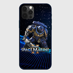 Чехол для iPhone 12 Pro Max Warhammer 40000 space marine 2 ультрамарин, цвет: 3D-черный