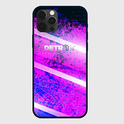 Чехол для iPhone 12 Pro Max Detroit become human neon, цвет: 3D-черный