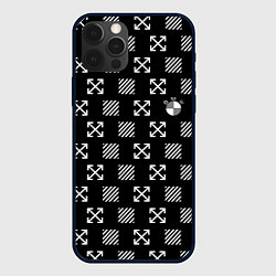 Чехол для iPhone 12 Pro Max BMW pattern, цвет: 3D-черный