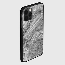 Чехол для iPhone 12 Pro Max Текстура дерева - абстракция, цвет: 3D-черный — фото 2