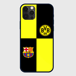 Чехол для iPhone 12 Pro Max Barcelona x Borussia, цвет: 3D-черный