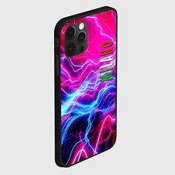 Чехол для iPhone 12 Pro Max Milano - neon abstraction, цвет: 3D-черный — фото 2