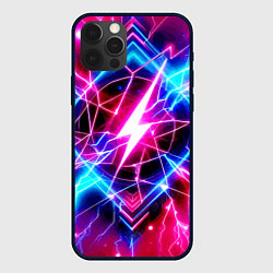 Чехол для iPhone 12 Pro Max Lightning - neon fantasy, цвет: 3D-черный