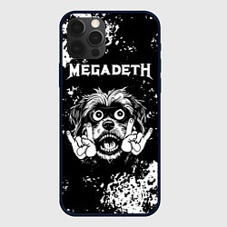 Чехол для iPhone 12 Pro Max Megadeth рок пес, цвет: 3D-черный