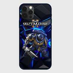 Чехол для iPhone 12 Pro Max Warhammer 40000 space marine 2 ультрамарин, цвет: 3D-черный