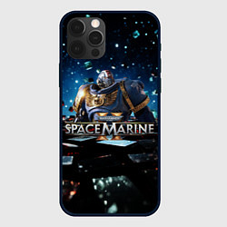 Чехол для iPhone 12 Pro Max Warhammer 40000 space marine 2 ультрамарин в броне, цвет: 3D-черный