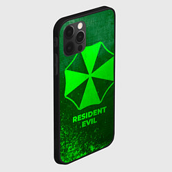 Чехол для iPhone 12 Pro Max Resident Evil - green gradient, цвет: 3D-черный — фото 2