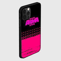 Чехол для iPhone 12 Pro Max ARMA розовая геометрия, цвет: 3D-черный — фото 2