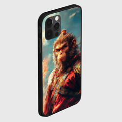 Чехол для iPhone 12 Pro Max Wukong на фоне лепестков, цвет: 3D-черный — фото 2