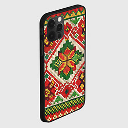 Чехол для iPhone 12 Pro Max Классические русские узоры и орнамент, цвет: 3D-черный — фото 2