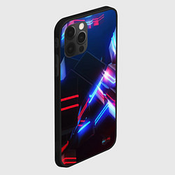 Чехол для iPhone 12 Pro Max Неоновая абстракция кубы, цвет: 3D-черный — фото 2