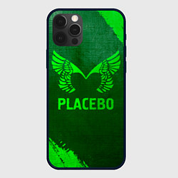 Чехол для iPhone 12 Pro Max Placebo - green gradient, цвет: 3D-черный