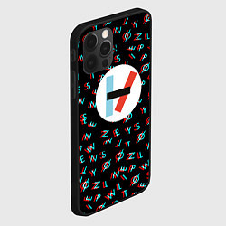 Чехол для iPhone 12 Pro Max Twenty one pilots glitch, цвет: 3D-черный — фото 2