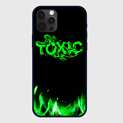 Чехол для iPhone 12 Pro Max Toxic text, цвет: 3D-черный