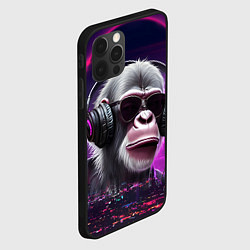 Чехол для iPhone 12 Pro Max DJ monkey - Neon city, цвет: 3D-черный — фото 2