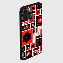 Чехол для iPhone 12 Pro Max Dungeons and dragons pattern, цвет: 3D-черный — фото 2