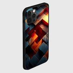 Чехол для iPhone 12 Pro Max Трехмерные кубики с потертостями, цвет: 3D-черный — фото 2
