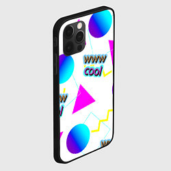 Чехол для iPhone 12 Pro Max WWW Cool: Геометрия и стиль 90-х, цвет: 3D-черный — фото 2